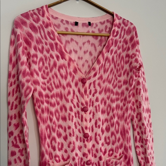 Pink Leopard Print Cardigan/One Piece Dress - Picture 5 of 5